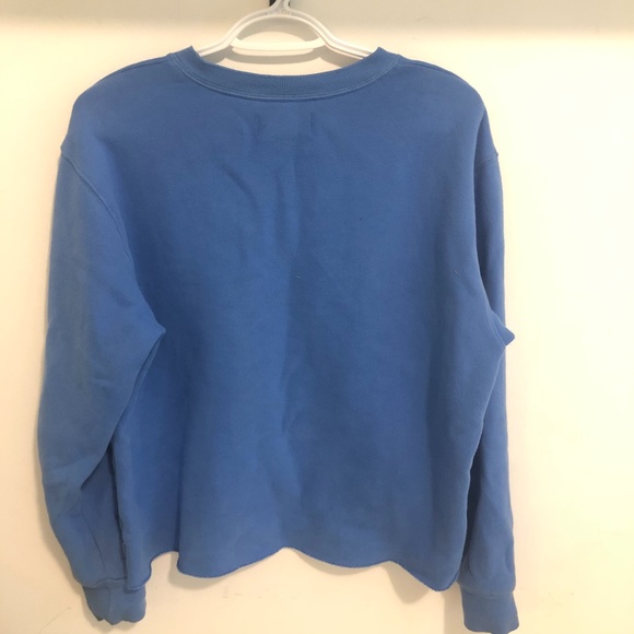 Blue Button Up Crew Neck - Picture 2 of 3
